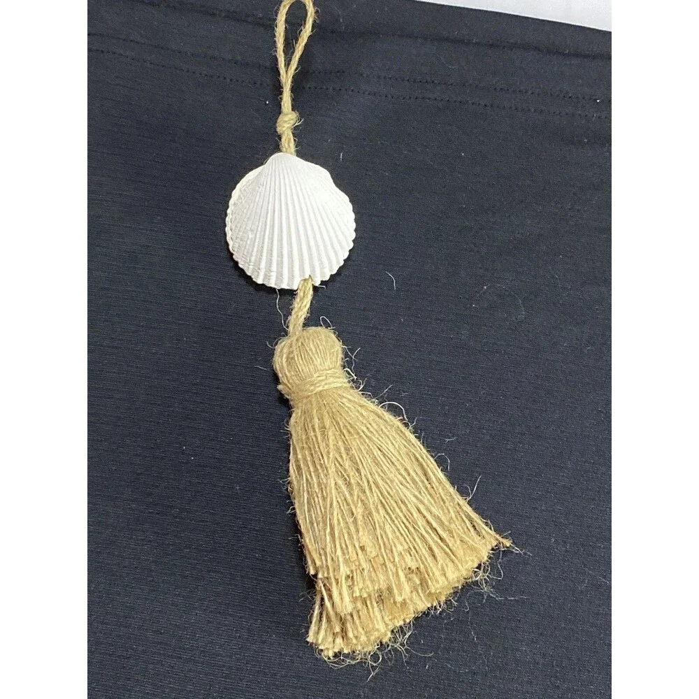 Real Sea Shell W/ Rope Tassel Christmas ornament Nautical Beach Theme